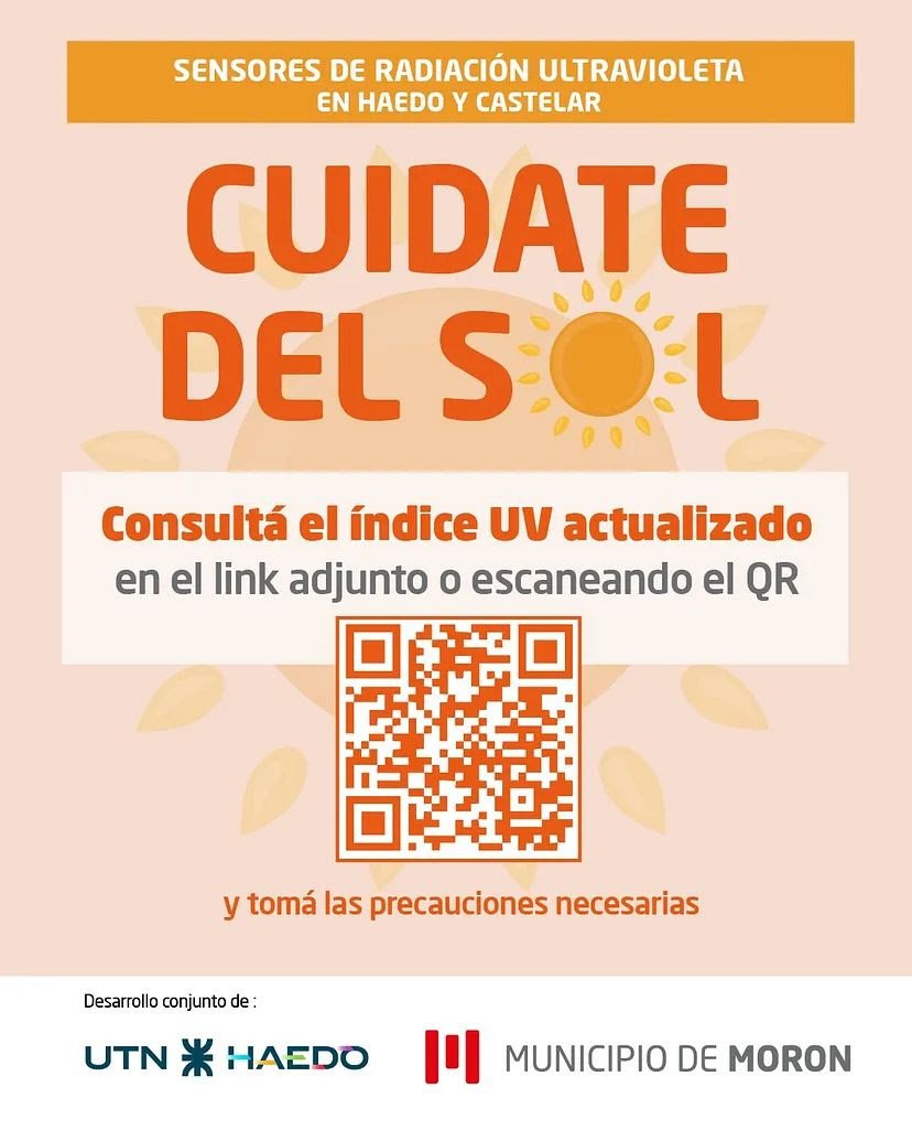 Morón cuenta con un sistema de medición de rayos UV de acceso público