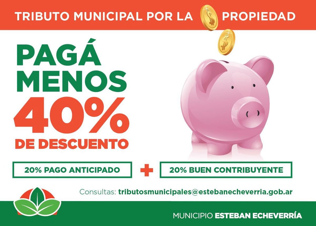 Hasta el 40% de descuento en el tributo municipal por la propiedad