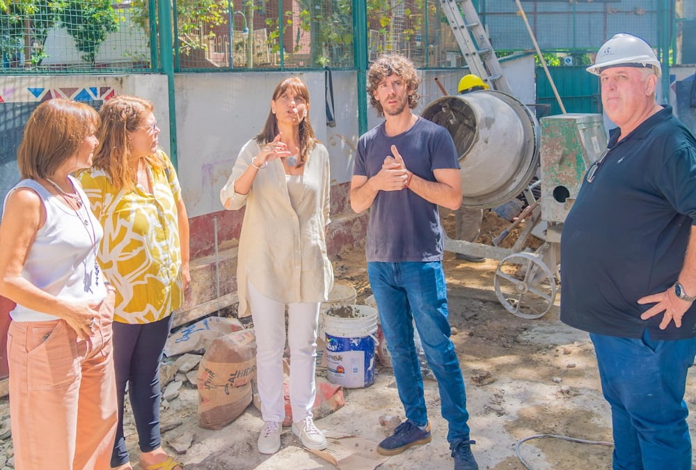Juan Andreotti recorrió la obra de renovación de la Escuela Especial N°501