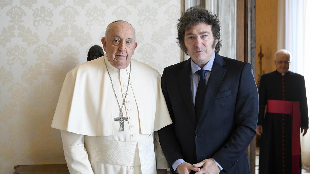 Francisco recibió a Milei en el vaticano alrededor de una hora