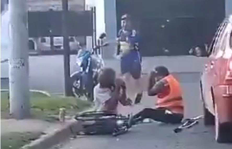 Tristán Suárez: Pelea a golpes de dos discapacitados por el control del semáforo