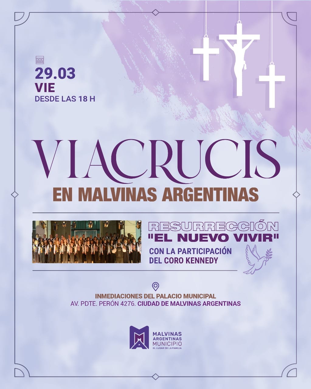 Habrá vía crucis en Malvinas Argentinas