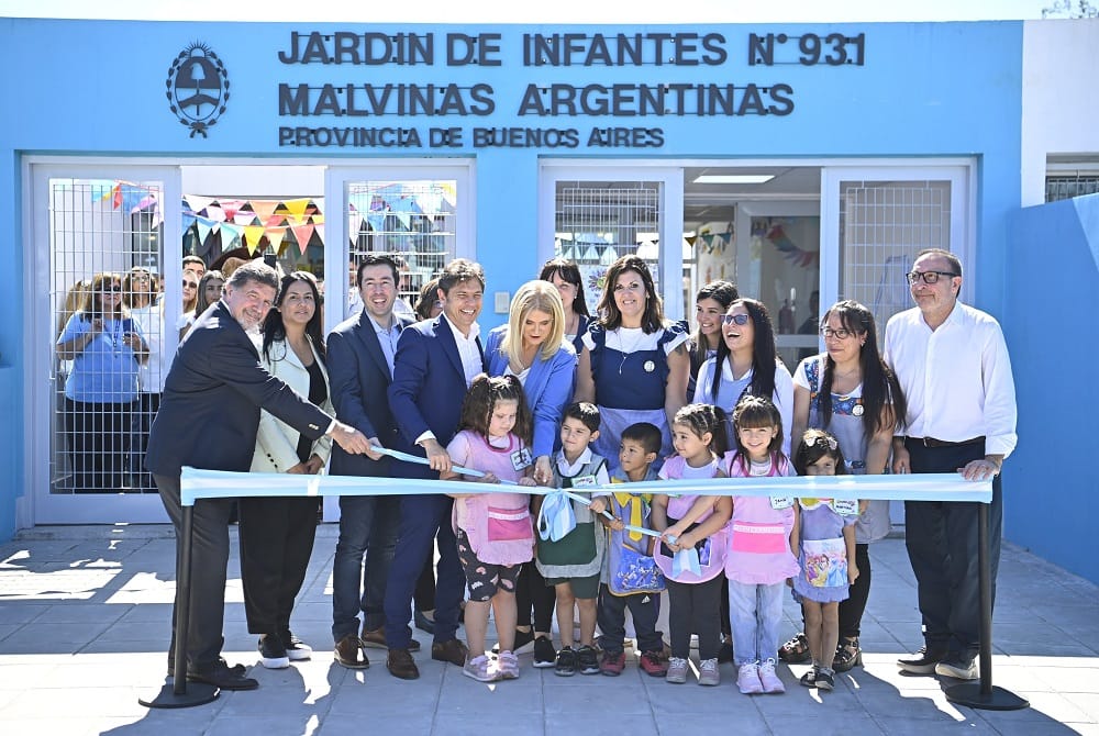 Kicillof inauguró un nuevo Jardín de Infantes en Villa de Mayo