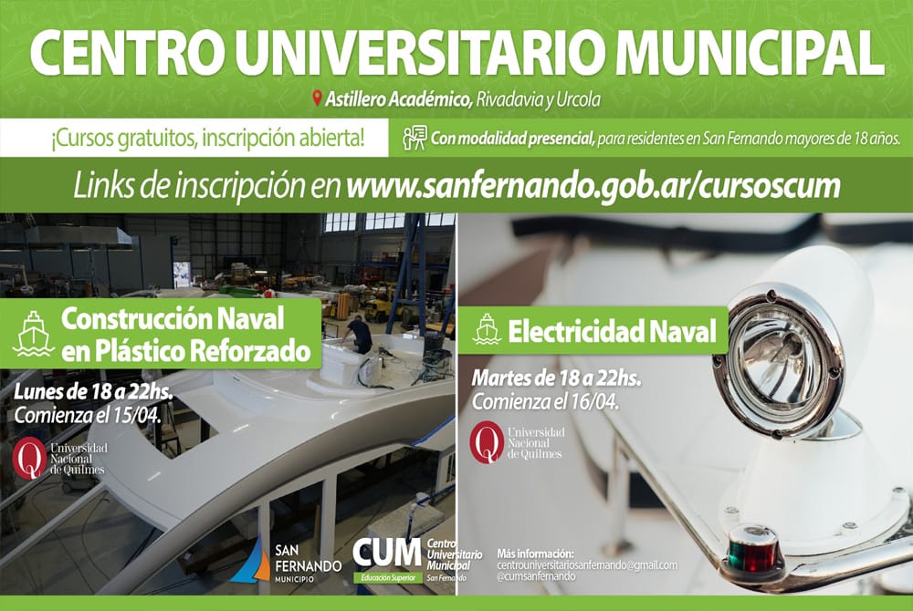 Nuevos cursos de oficios navales en el Astillero Académico Municipal de San Fernando