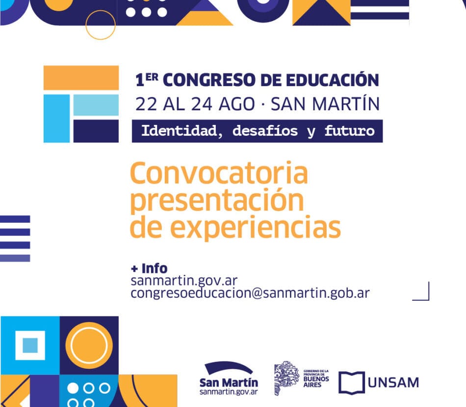 San Martín convoca a participar del Primer Congreso de Educación de la ciudad