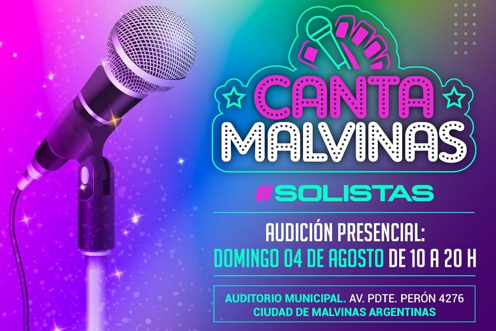 Se realizarán las audiciones de un nuevo “Canta Malvinas”, edición solistas