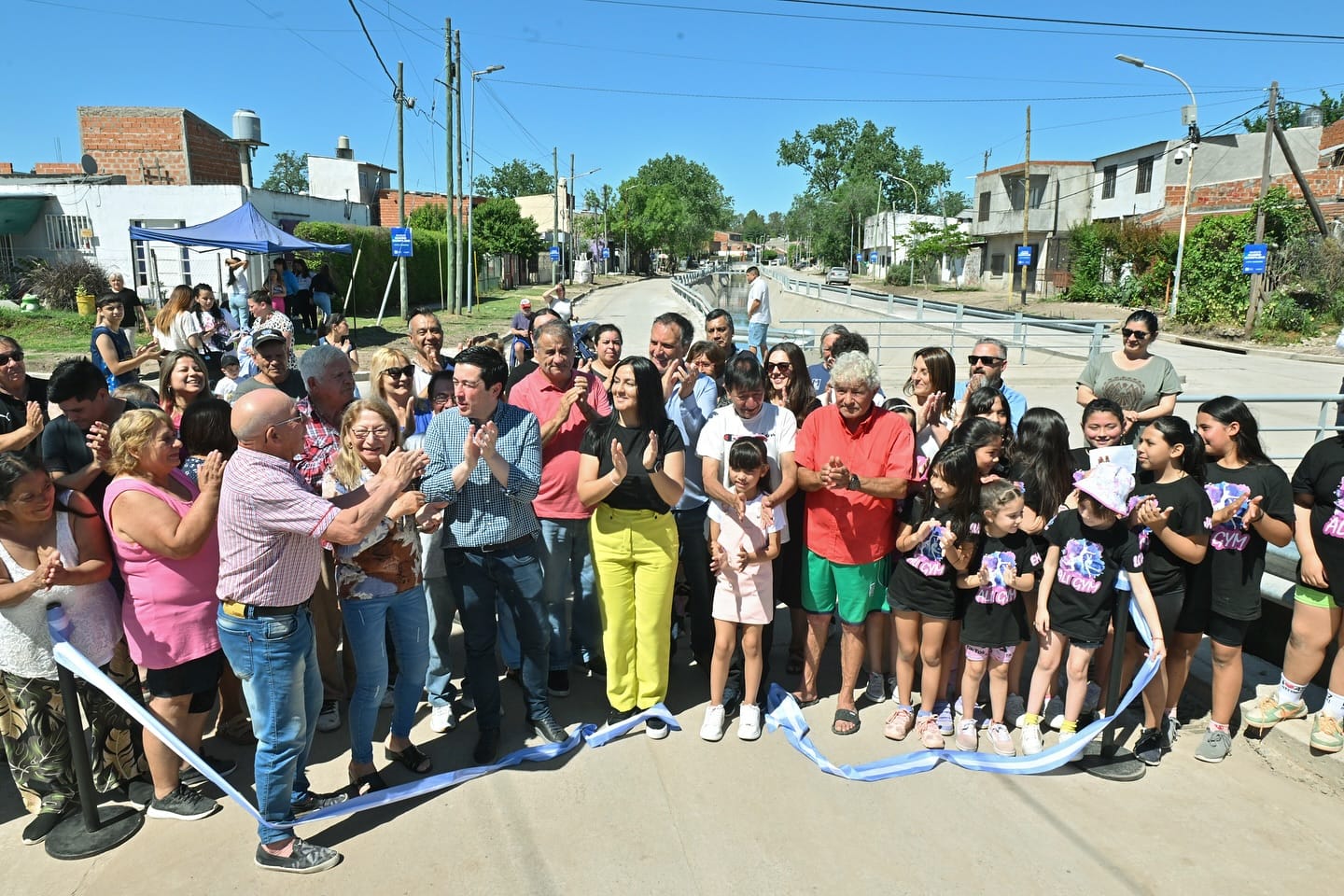 Leo Nardini inauguró la obra de la calle Madame Curie y el saneamiento del Arroyo Las Tunas